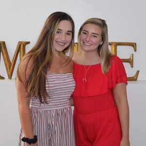 red off the shoulder romper